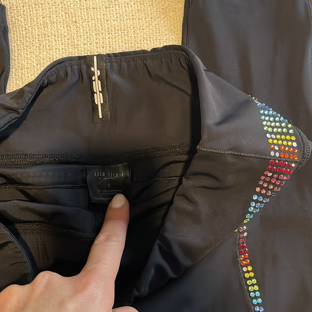 Adam Selman Leggings rainbow crystal racer leggings Pride edition size‎ S - Picture 11 of 12